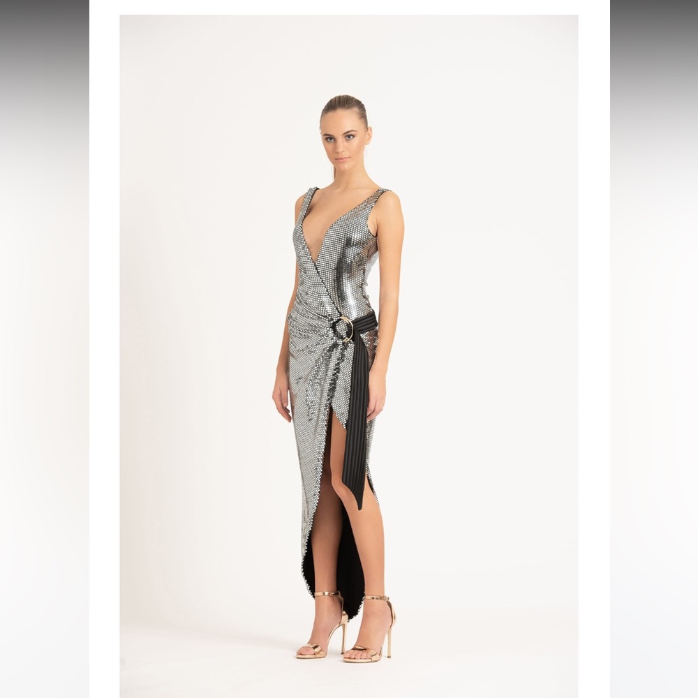 BRAND NEW WITH TAGS - Zhivago Wick Metallic Dress
